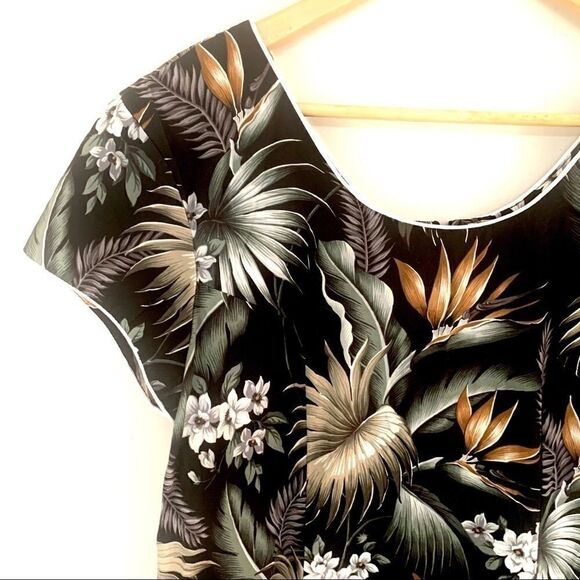 Vintage Dresses & Skirts - HAWAIIAN VINTAGE COTTON MIDI DRESS